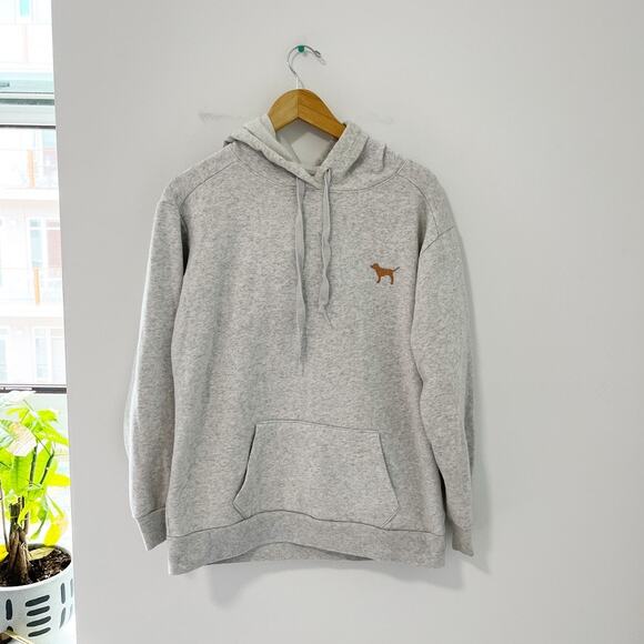 Victoria's Secret PINK Gray Logo Sweatshirt Size Small - Picture 1 of 5